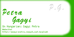 petra gagyi business card